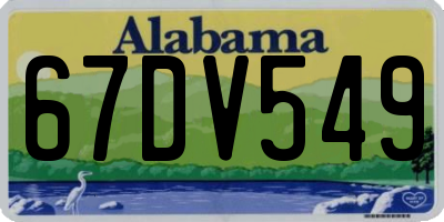 AL license plate 67DV549