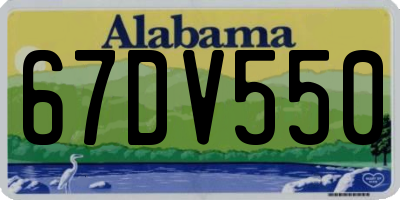 AL license plate 67DV550