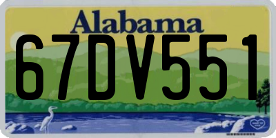 AL license plate 67DV551