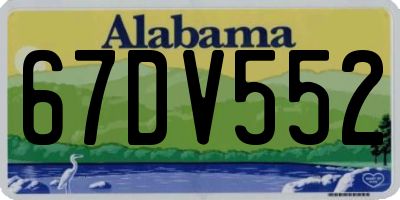 AL license plate 67DV552