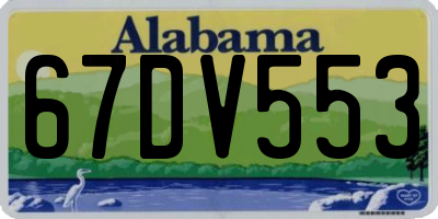 AL license plate 67DV553