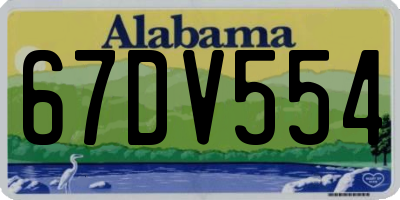 AL license plate 67DV554