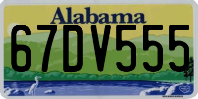 AL license plate 67DV555