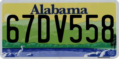 AL license plate 67DV558