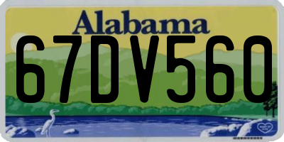 AL license plate 67DV560