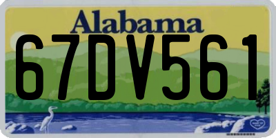 AL license plate 67DV561