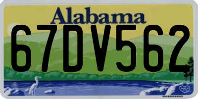 AL license plate 67DV562