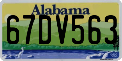 AL license plate 67DV563