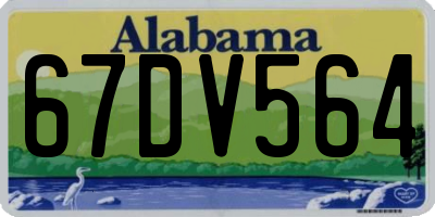 AL license plate 67DV564