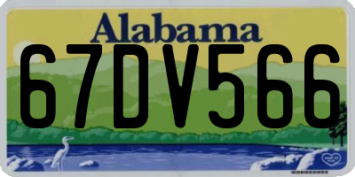 AL license plate 67DV566