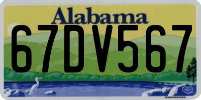 AL license plate 67DV567