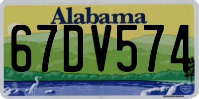 AL license plate 67DV574