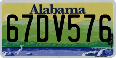 AL license plate 67DV576