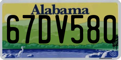 AL license plate 67DV580