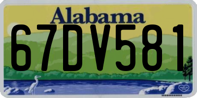 AL license plate 67DV581