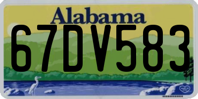 AL license plate 67DV583