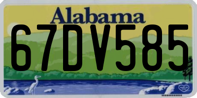 AL license plate 67DV585