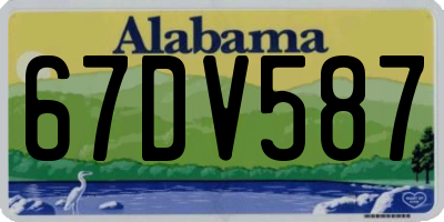 AL license plate 67DV587