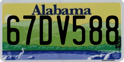 AL license plate 67DV588