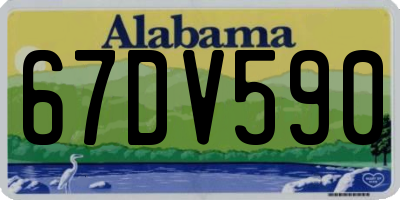 AL license plate 67DV590