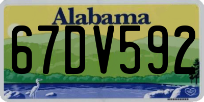 AL license plate 67DV592