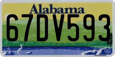 AL license plate 67DV593