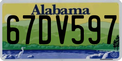 AL license plate 67DV597