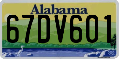 AL license plate 67DV601