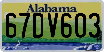 AL license plate 67DV603