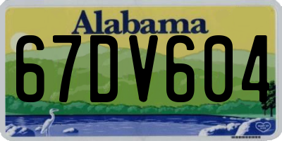 AL license plate 67DV604