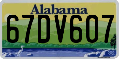 AL license plate 67DV607