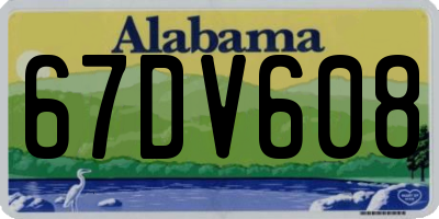 AL license plate 67DV608