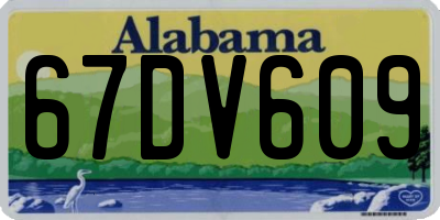 AL license plate 67DV609