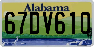 AL license plate 67DV610