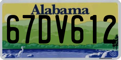 AL license plate 67DV612