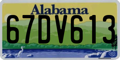 AL license plate 67DV613