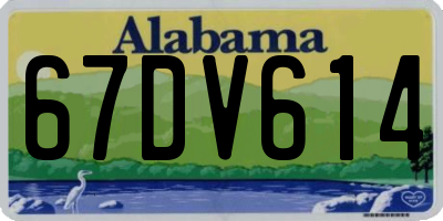 AL license plate 67DV614