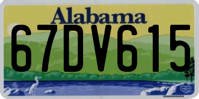 AL license plate 67DV615