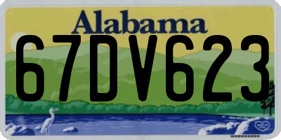 AL license plate 67DV623