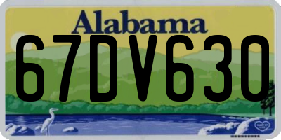 AL license plate 67DV630