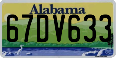 AL license plate 67DV633