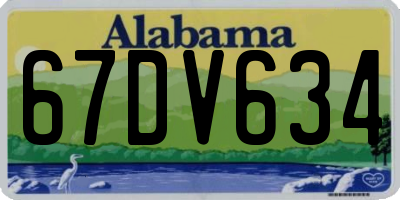 AL license plate 67DV634