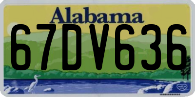 AL license plate 67DV636