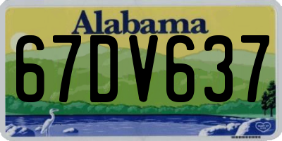 AL license plate 67DV637