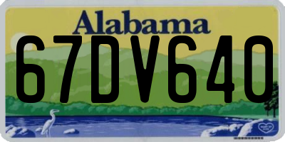 AL license plate 67DV640