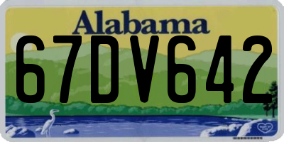 AL license plate 67DV642