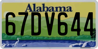 AL license plate 67DV644