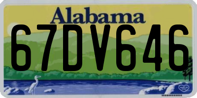 AL license plate 67DV646