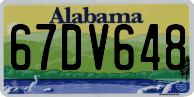 AL license plate 67DV648