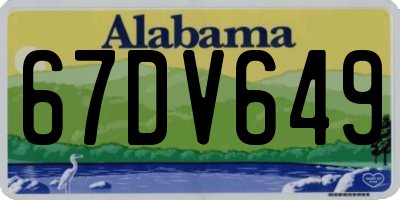 AL license plate 67DV649